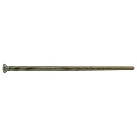 #10-24 x 6 in Phillips Flat Machine Screw, Plain 18-8 Stainless Steel, 5 PK